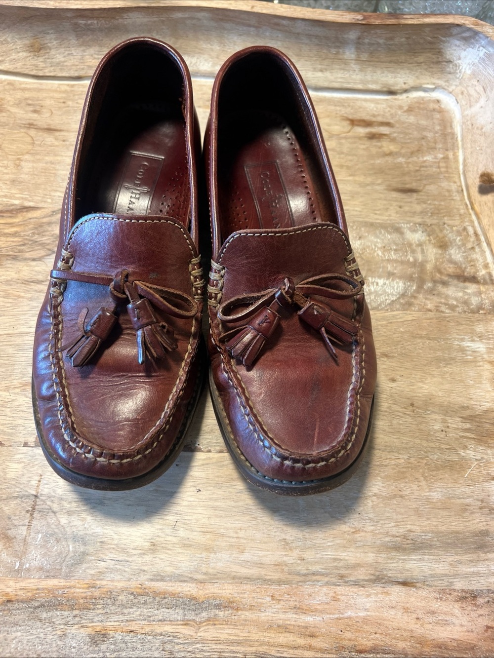 Cole Haan Women's Tassel Loafers in Mahogany Brown